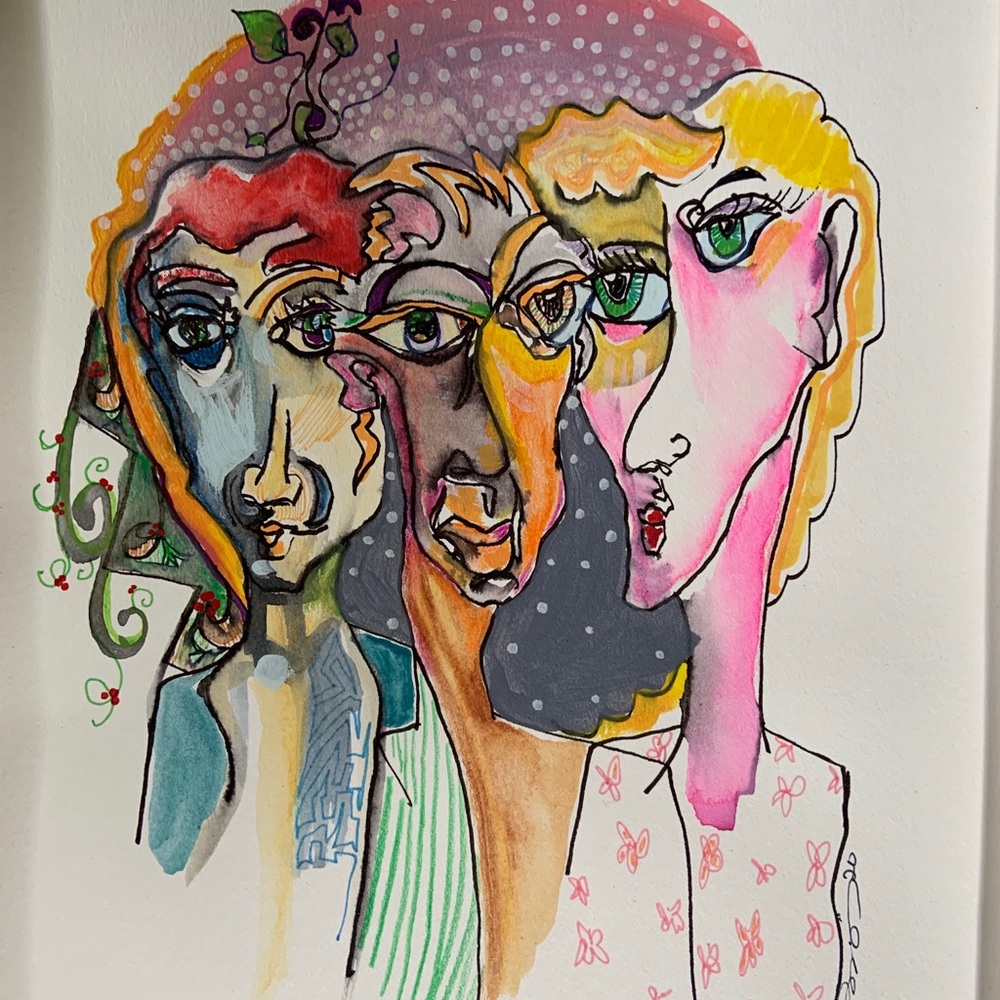 Original artwork ooak painting drawing